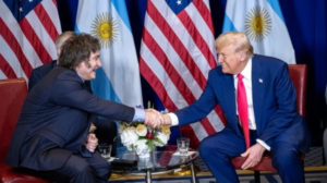Javier Milei y Donald Trump durante la reunión que mantuvieron en CPAC, (Maryland, Estados Unidos)