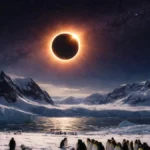 Fotógrafo captura eclipse sobre glaciar chileno
