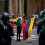 Protesta frente a la Embajada de EE. UU. en México: Exigen la liberación de Nicolás Maduro y Cilia Flores tras seis meses de reclusión